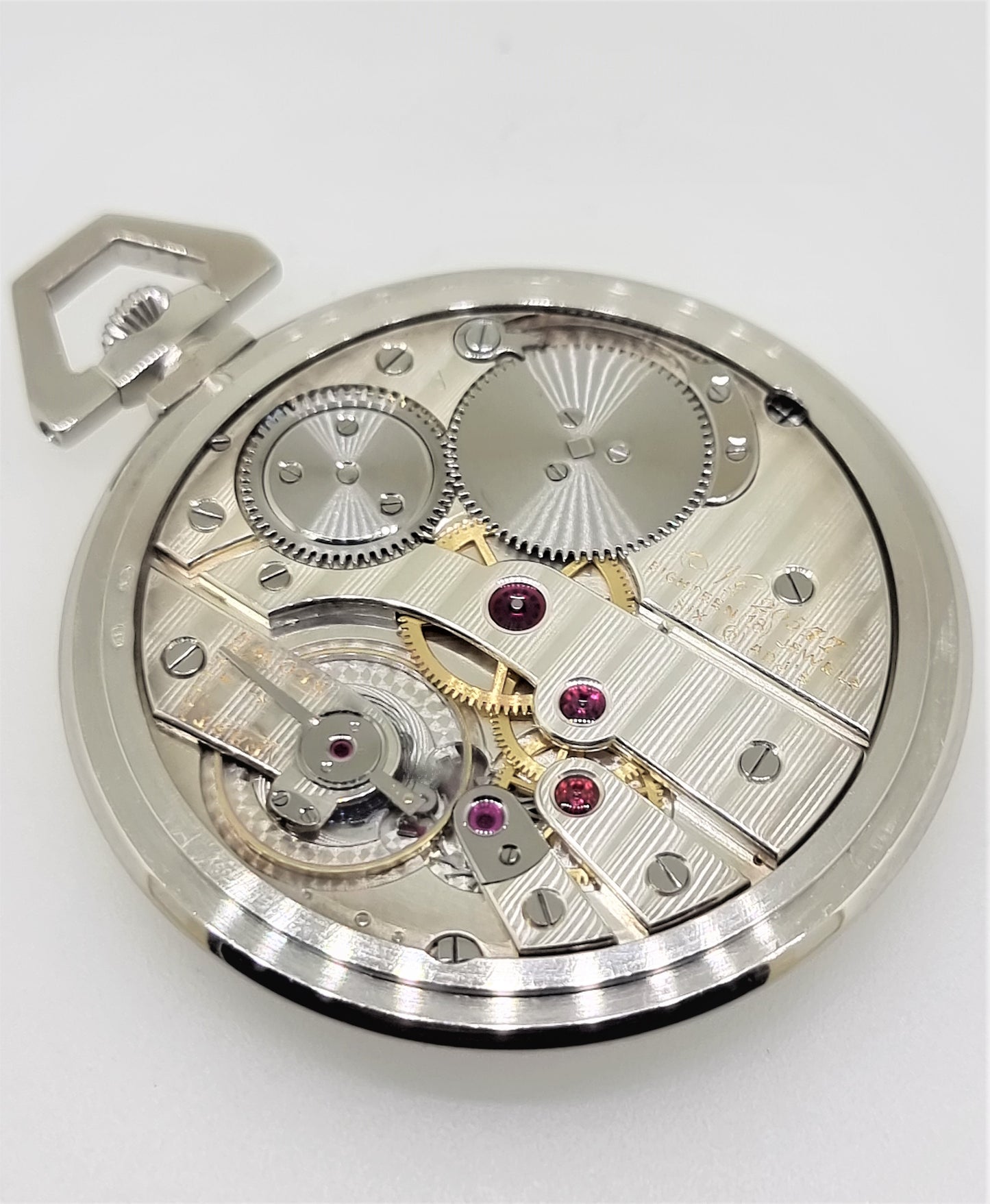 Haas Jump Hour Pocket Watch, platinum case