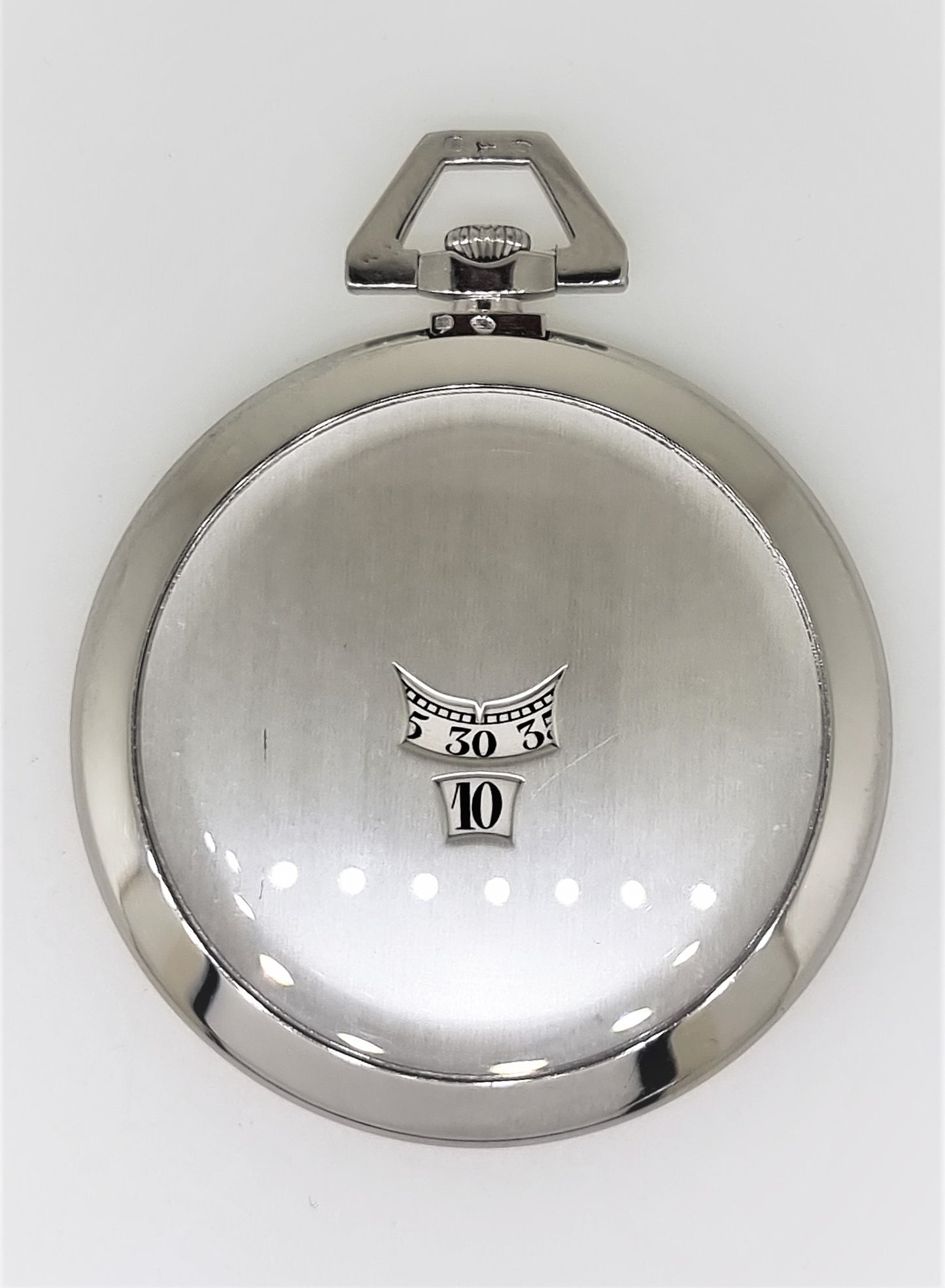 Haas Jump Hour Pocket Watch, platinum case