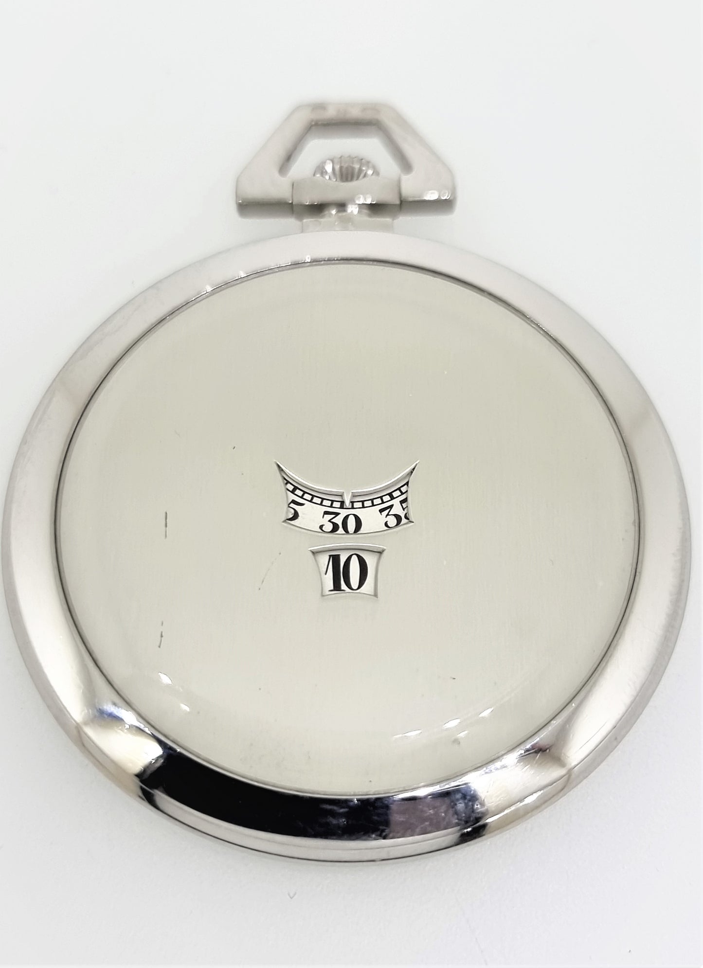 Haas Jump Hour Pocket Watch, platinum case