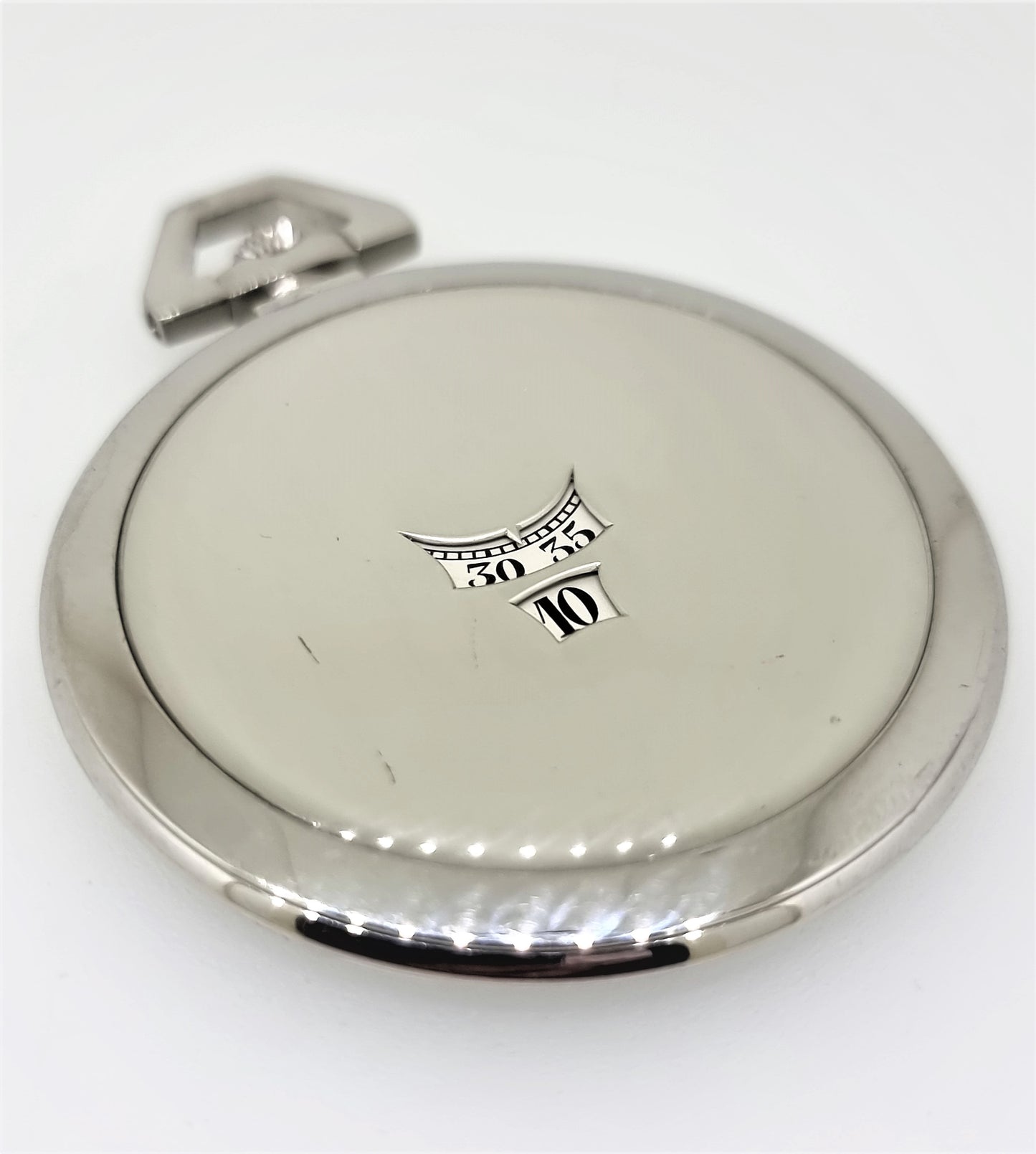 Haas Jump Hour Pocket Watch, platinum case