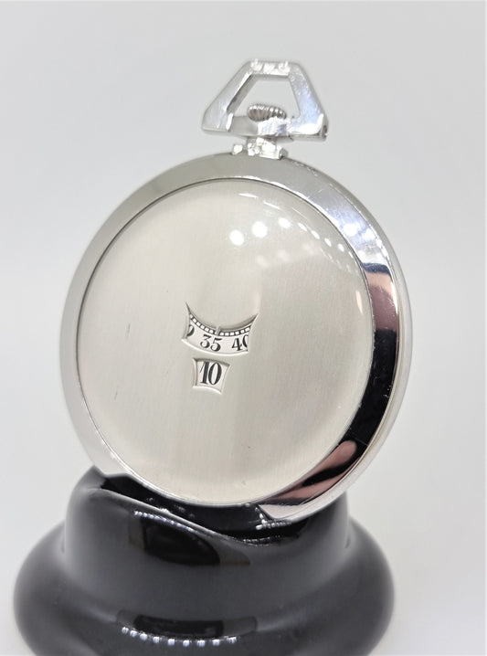 Haas Jump Hour Pocket Watch, platinum case
