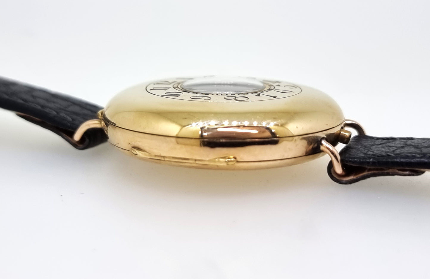 Swiss 9ct gold Demi-Hunter wristwatch