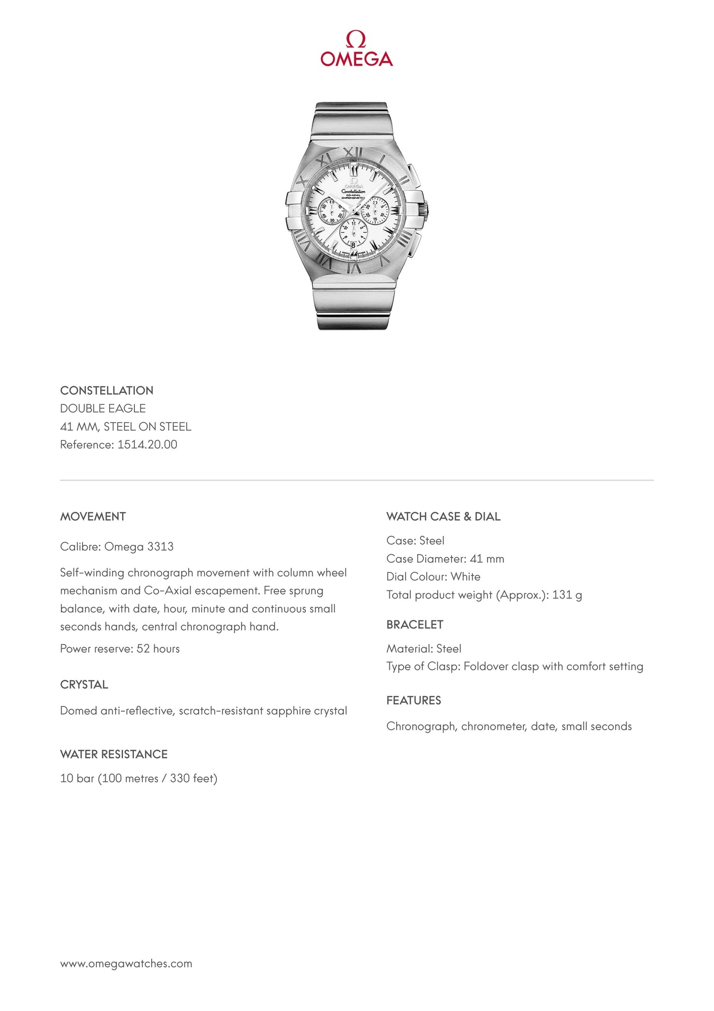Omega Constellation Double Eagle c.2006